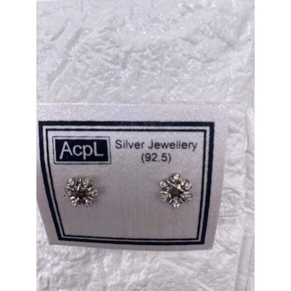 925 Sterling Sliver Earrings Women’s 1cm - Picture 6 of 7